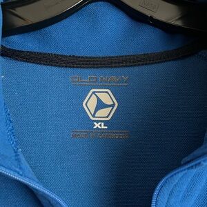 Old Navy Jacket, XL quarter zip collar, blue